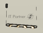 Светильник Ambrella light XB9164102/4 SBK/PYG черный песок/золото желтое полированное GX53 (C9164, N8124)