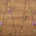 Гирлянда Neon-night "Шарики" Ø15мм 5м, темно-зеленый ПВХ, 30 диодов, цвет RGB