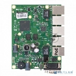 Плата маршрутизатора RB450Gx4 без корпуса RouterBOARD 450Gx4 with four core 716MHz Atheros CPU, 1 GB RAM, 5 Gigabit LAN ports, PoE OUT on port #5, RouterOS L5 {20}