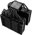 Кулер для процессора Thermalright Royal Pretor 130 черный, 2x120/130 мм, алюминий/медь, 1750-2150 об/мин, 28.3-29.4 дБ, 4 pin PWM, высота 158 мм, без подсветки, вид 30
