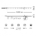 Лента светодиодная Elementary 2835/120-SMD 9.6W 12V DC теплый белый IP20 (ZIP bag 5m)