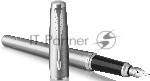 Ручка перьевая Parker Urban Core F200 (1931605) Metro Metallic CT M сталь нержавеющая подар.кор.