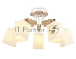 Светильник Ambrella light TR9518/5 WH/GD/FR белый/золото/белый матовый E27*5 max 40W D670*260
