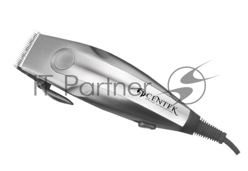 Машинка для стрижки Centek CT-2109 (серый/хром) высококач. сталь, насадки, эргономичный дизайн