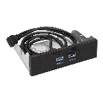 Планка USB на переднюю панель ExeGate EX289289RUS U5H-615, 5,25", 2*USB3.0, черная, металл, подсоед. к MB
