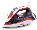 Утюг Kelli KL-1633 красный/черный/белый, 2600 Вт, 90 г/мин, 100 мл