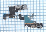 Шлейф разъема питания с аудио-разъемом для iPhone 6 черный