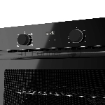 Духовой шкаф Monsher MOE 6008 Noir, 60 см, объем 80 л, утапливаемые переключатели, механический таймер, 2 стекла в дверце, 8 режимов, телескопические направляющие (на 1 уровень), энергоэффективность А, черный