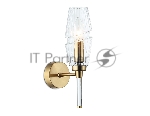 Настенный светильник Ambrella light LH55204 BS/CL латунь/прозрачный E14 max 40W 150*80*280