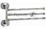 Полотенцедержатель поворотный Potato Genus P2913 тройной, хром