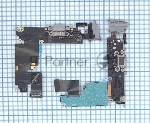 Шлейф разъема питания с аудио-разъемом для iPhone 6 Plus черный