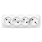 Розетка 4-м ОП 10А IP20 без заземл. белый IONICH 1446
