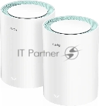 Бесшовный Mesh роутер Cudy M1500 (M1500(2-PACK)) AX1500 10/100/1000BASE-TX (упак.:2шт)