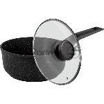 Ковш Maunfeld Galaxite MF18GLX01SP из литого алюминия со стеклянной крышкой, 18 см, 1,6 л