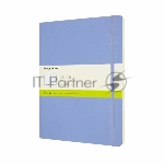 Блокнот Moleskine CLASSIC SOFT QP623B42 XLarge 190х250 мм, 192 страниц, нелинованный, мягкая обложка, голубая гортензия