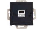 Розетка HDMI, механизм, карбон AtlasDesign