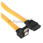Кабель интерфейсный SATA Cablexpert CC-SATAM-DATA90-YL-50CM, Sata3 7pin/7pin, мет.защелка, угловой разъем, 50 см, желтый, пакет