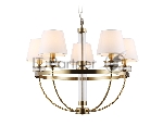 Люстра Ambrella light LH71251/5 BS/WH латунь/белый E14/5 max 40W D700*990