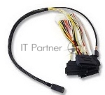 Кабель ACD-SFF8643-SAS8482SB-10M, INT, SFF8643-to-4*SFF8482+SB ( MiniSAS HD-to-SAS internal cable) 100cm