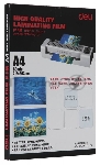 Пленка для ламинирования Deli 80мкм A4 (100 шт) глянцевая 216x303 мм с клеящим слоем E3816