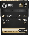 Переходник аудио-видео Cactus CS-DP-HDMI-ADR DisplayPort (m)/HDMI (f) . позолоч.конт. черный