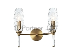 Настенный светильник Ambrella light LH55206/2 BS/CL латунь/прозрачный E14*2 max 40W 330*170*280