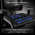 Кресло руководителя эргономичное Метта Yoga 4DF B2-14D - YM93+Infinity черный сиденье черный сет./экокожа с подголов. крестов. алюминий хром, вид 14
