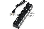 USB-концентратор Gembird UHB-U2P7-02, USB 2.0, USB 7 портов, USB/Адаптер: 5 В / 2 A