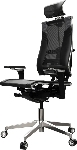 Кресло руководителя Метта Yoga 4DT B2-15D - YM93+Infinity+carbon черный сетка/кожа с подголов. крестов. алюминий хром (комплект 1 шт), вид 6