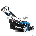 Бензиновая газонокосилка HYUNDAI [L 4610SE] {самоходная, Электрозапуск, двигатель Hyundai ICV145,4-х такт, 3.5 л.с./145 см3, Ширина среза 45,7 см, Высота среза 25-75 мм, 35 кг }