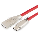 Кабель USB2.0 Cablexpert CC-G-USBC01R-1M, AM/Type-C, серия Gold, длина 1м, красный, блистер