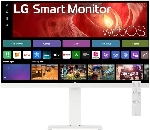 Монитор 31.5" LG 32U850SA-W IPS 3840x2160, 60 Гц, 5 мс, 16:9, 400 кд/м², 2xHDMI 2.0, USB-C (90 Вт), USB Hub (3x USB 3.0), 3.5 Jack, HDR10, динамики (2x5 Вт), веб-камера, Smart TV (webOS 24), Wi-Fi, Bluetooth, VESA 100x100, белый
