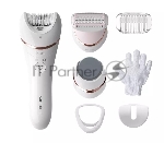 Эпилятор Philips 2 скорости, широкая головка, Wet&Dry, беспроводной, opti light, 6 аксессуаров