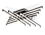 Потолочный светодиодный светильник Ambrella light FL6262 BK черный 130W 3000K-6400K 810*810*130 (ПДУ ИК)