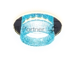 Светильник Ambrella light TN351 CH/BL хром/голубой GU5.3+3W (LED COLD) D95*45