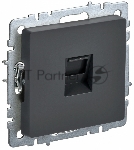Розетка компьютерная IEK BRITE РК10-БрГ RJ45 кат.5E графит