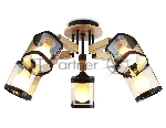 Светильник Ambrella light TR9529/5 BK/GD/TI черный/золото/янтарь E27*5 max 40W D670*260