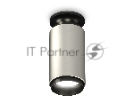 Светильник Ambrella Light XS6324100 SSL/PBK серебро песок/черный полированный MR16 GU5.3 (N6902, C6324, N6121)