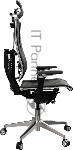 Кресло руководителя Метта Yoga 4DT B2-15D - YM93+Infinity+carbon черный сетка/кожа с подголов. крестов. алюминий хром (комплект 1 шт), вид 8