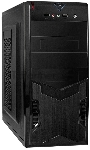 Компьютерный корпус Miditower ExeGate CP-604-UNS400 (ATX, БП UNS400 с вент. 12см, 2*USB, аудио, черный)
