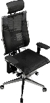 Кресло руководителя Метта Yoga 4DT B2-15D - YM93+Infinity+carbon черный сетка/кожа с подголов. крестов. алюминий хром (комплект 1 шт), вид 9