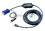 Модуль удлинителя, SVGA+KBD+MOUSE USB, 4.5 метр., для подкл. комп. к перекл. KH15xxA/KH15xxAi/KL15xxA/KH25xxA, макс.разреш. 1600х1200, RJ45+HD-DB15+USB A-тип, Female+2xMale, без Б.П., (DDC2B) USB CPU Module/cat 5 cable for KH2516A