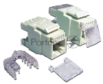 Модуль Keystone, RJ45, кат.6, UTP, 180 градусов, со шторкой, белый