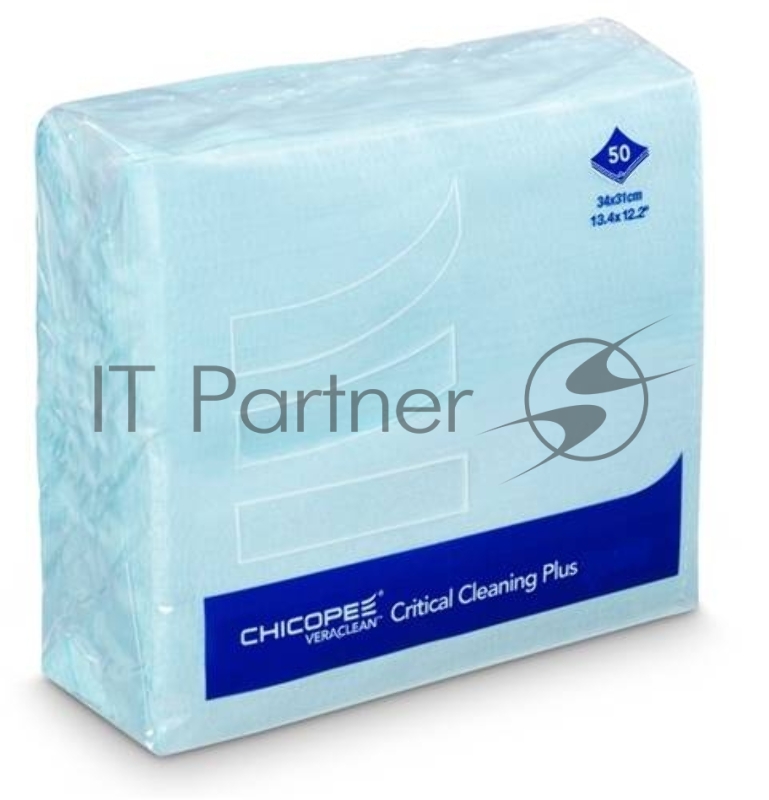 Салфетки для очистки оптики и зеркал, безворсовые Veraclean Critical Cleaning Wiper голубые (Katun/Chicopee) пак/50шт