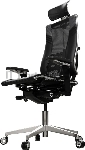 Кресло руководителя Метта Yoga 4DT B2-15D - YM93+Infinity+carbon черный сетка/кожа с подголов. крестов. алюминий хром (комплект 1 шт), вид 10