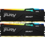 Оперативная память Kingston Fury Beast AMD, DDR5, 64Gb (2x32 Gb), 6000 MHz, CL36, радиатор, черный