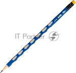 Карандаш чернографитный Deli EC016-HB U-Touch HB шестигранный синий (12шт) ластик