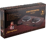 Плита настольная электрическая Матрена МА-063 коричневый, 2 кВт, ТЭН, конфорки - 2, эмаль, поворотные переключатели, вид 3