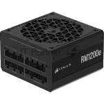 Блоки питания/ Power Supply Corsair RM1200e Low-Noise, Model RPS0189, 1200W 80+ Gold (ATX, 3.1, PCIe 5.1, Full modular, 1x24(20+4)pin, 1x12V-2x6, 1x16-pin PCIe, 2x4+4-pin CPU +12V (EPS), 4x4-pin Molex, 6x6+2-pin PCIe, 7xSATA3, Active, 140x140mm, 150x150x86mm, APFC, Power cable-EU, black)