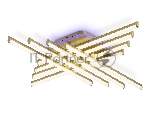 Потолочный светодиодный светильник Ambrella light FL6263 GD золото 115W 3000K-6400K+RGB 810*810*130 (ПДУ ИК)